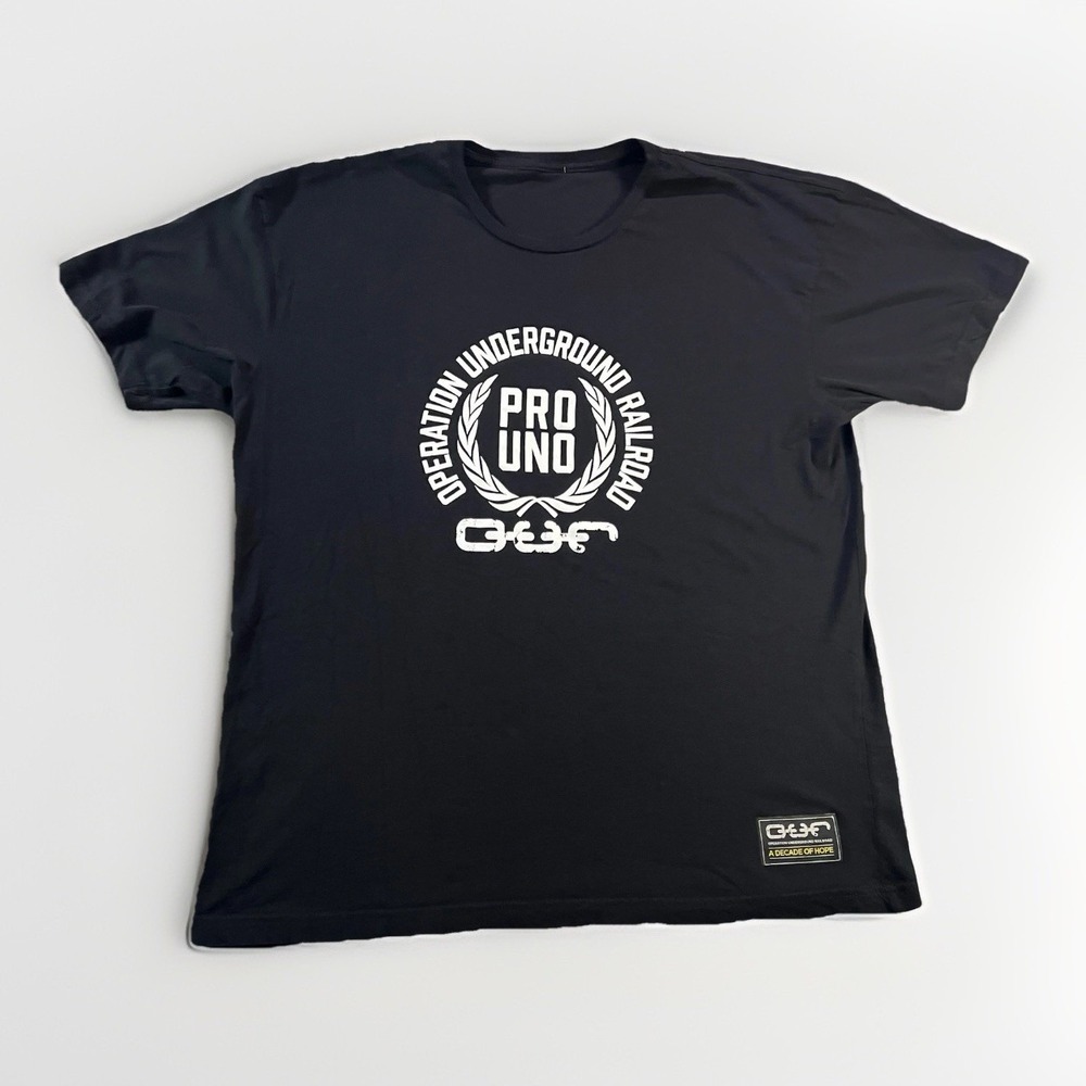 Underground Railroad Short Sleeve Black 2XL T-Shirt Graphic‎ Tee